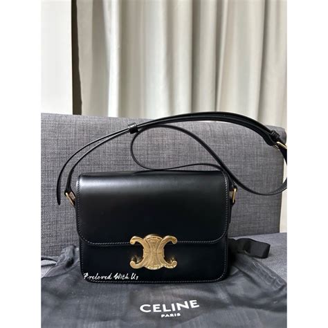 celine triomphe cloth handbag|celine triomphe bag preloved.